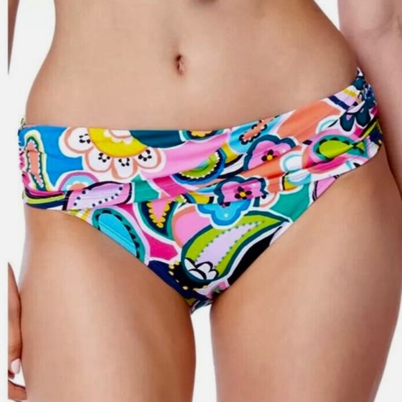 Bleu Rod Beattie Twisted Sarong Hipster Bikini Bottom Go For Bold Multi Print - Picture 2 of 10